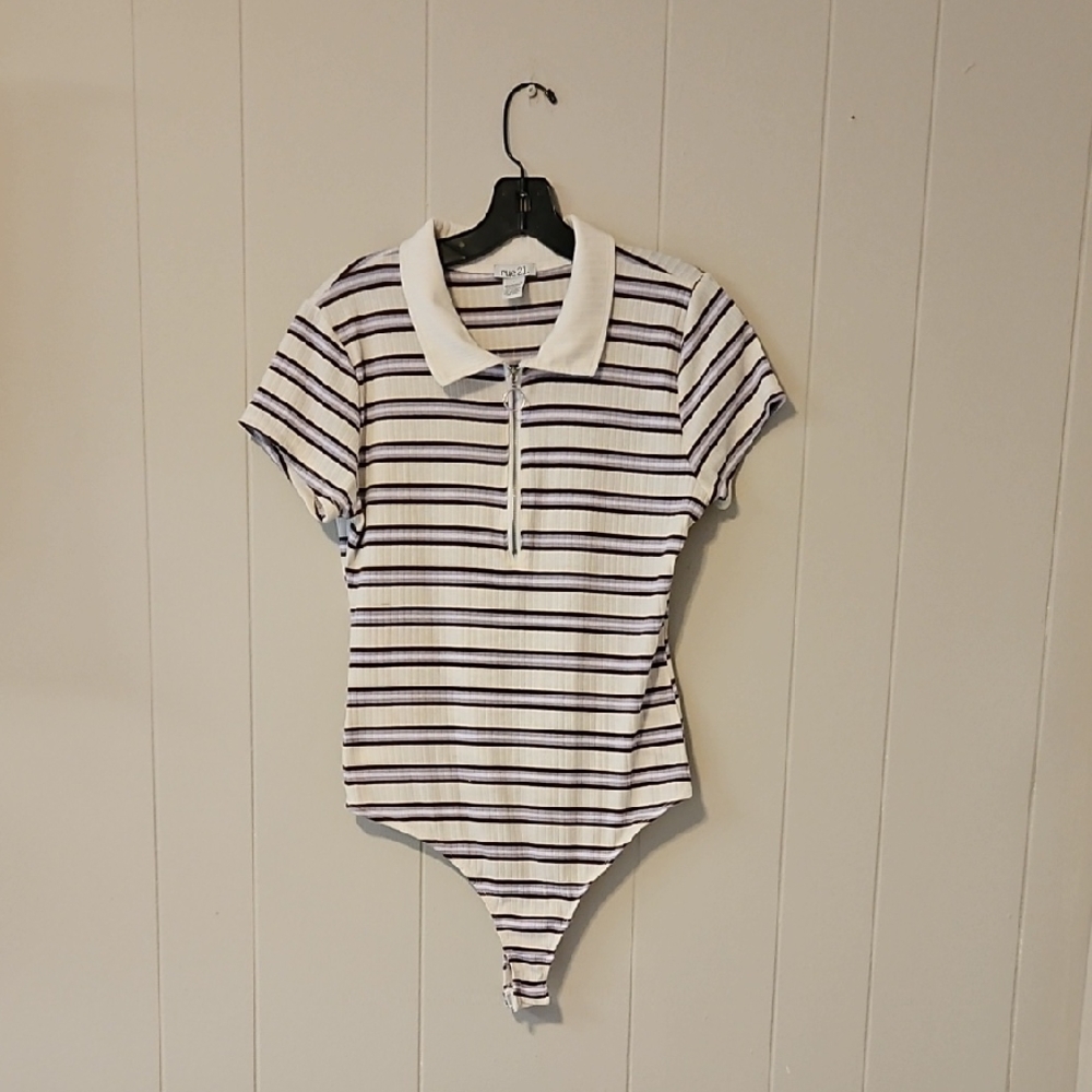 Rue21 Lavender Striped Top
